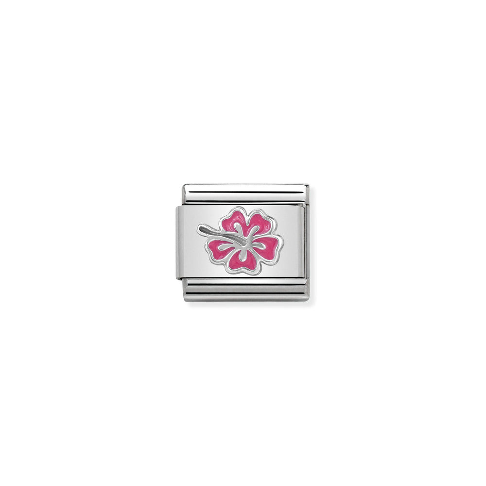 Nomination Classic Link Fuchsia Hibiscus