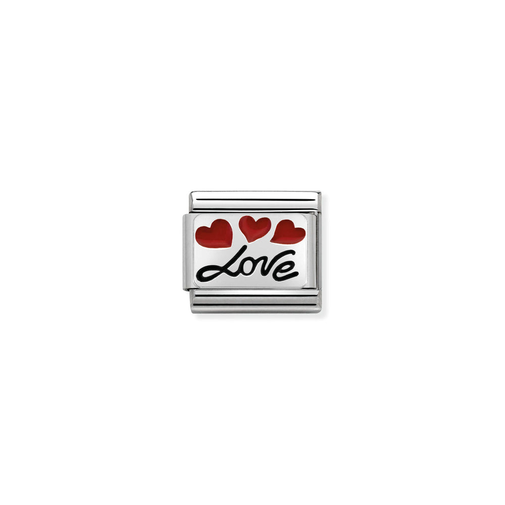 Nomination Classic Link LOVE with Hearts