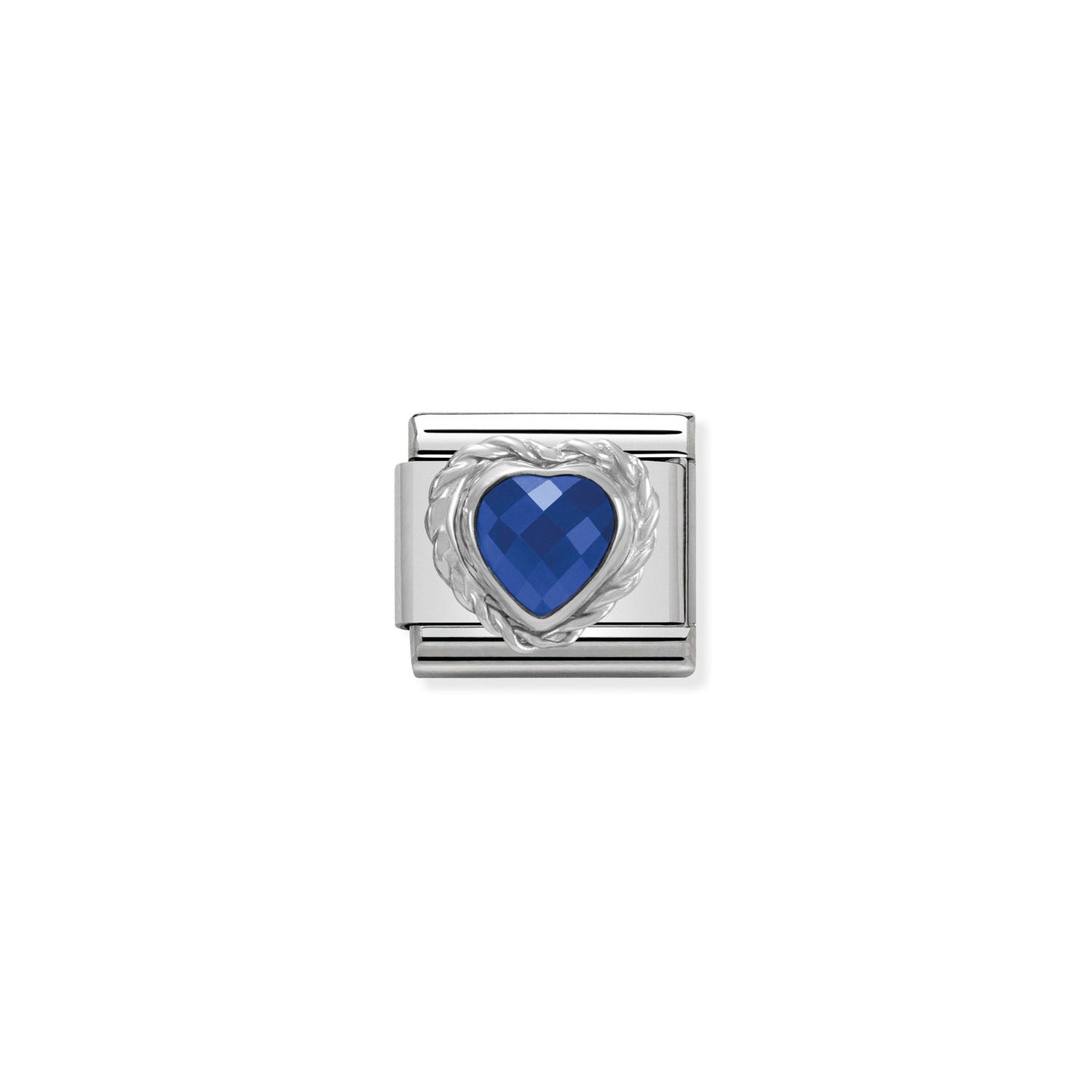 Nomination Classic Link Blue CZ Heart