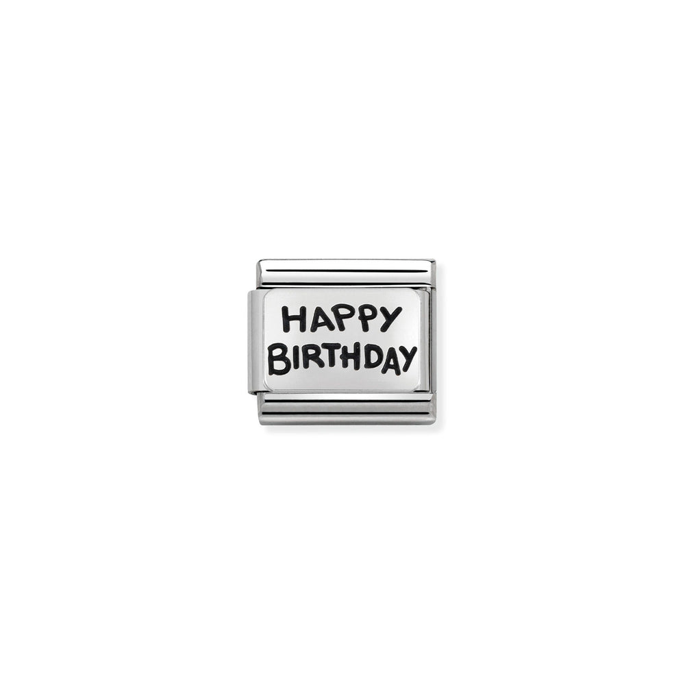 Nomination Classic Link with 'HAPPY BIRTHDAY'