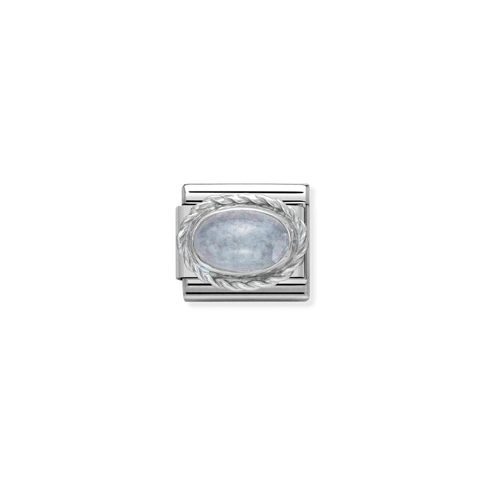 Nomination Classic Link with Oval Aquamarine