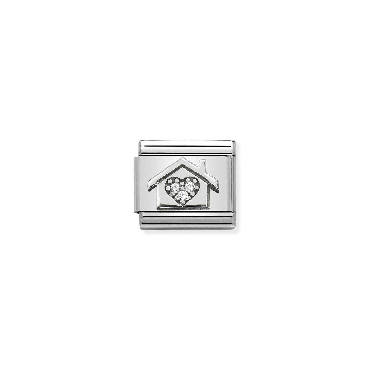 Nomination Classic Link Home with CZ Heart