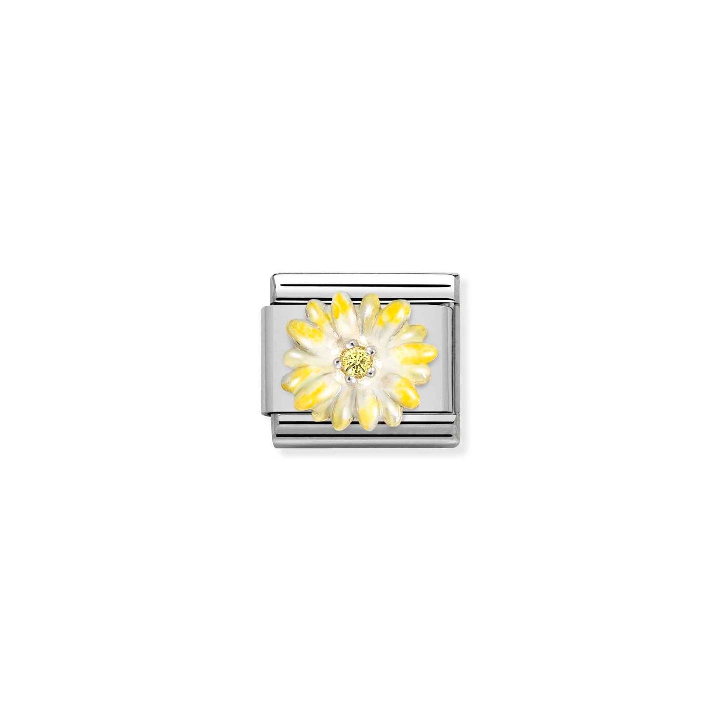 Nomination Classic Link Yellow Flower with Yellow CZ