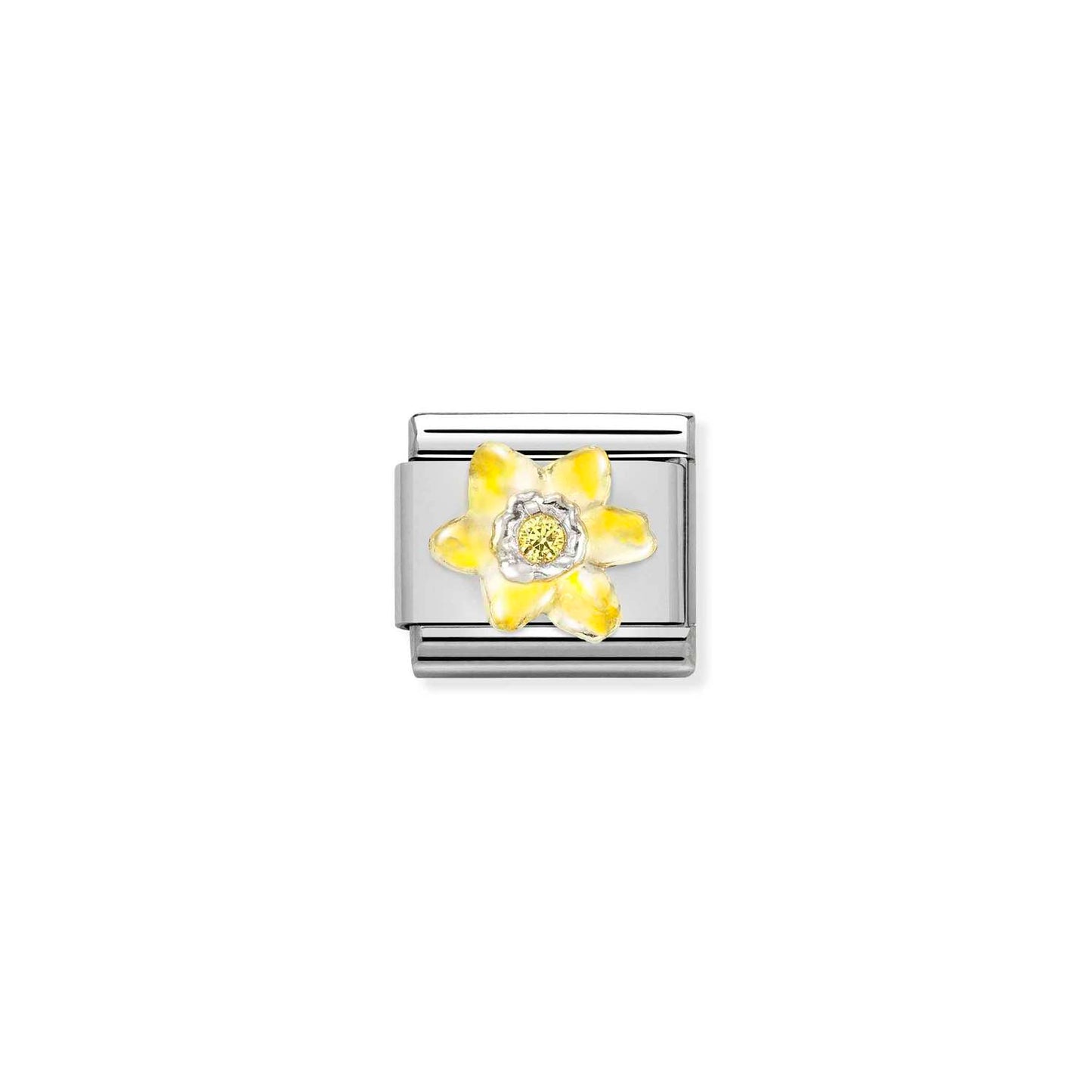 Nomination Classic Link Daffodil with Yellow CZ
