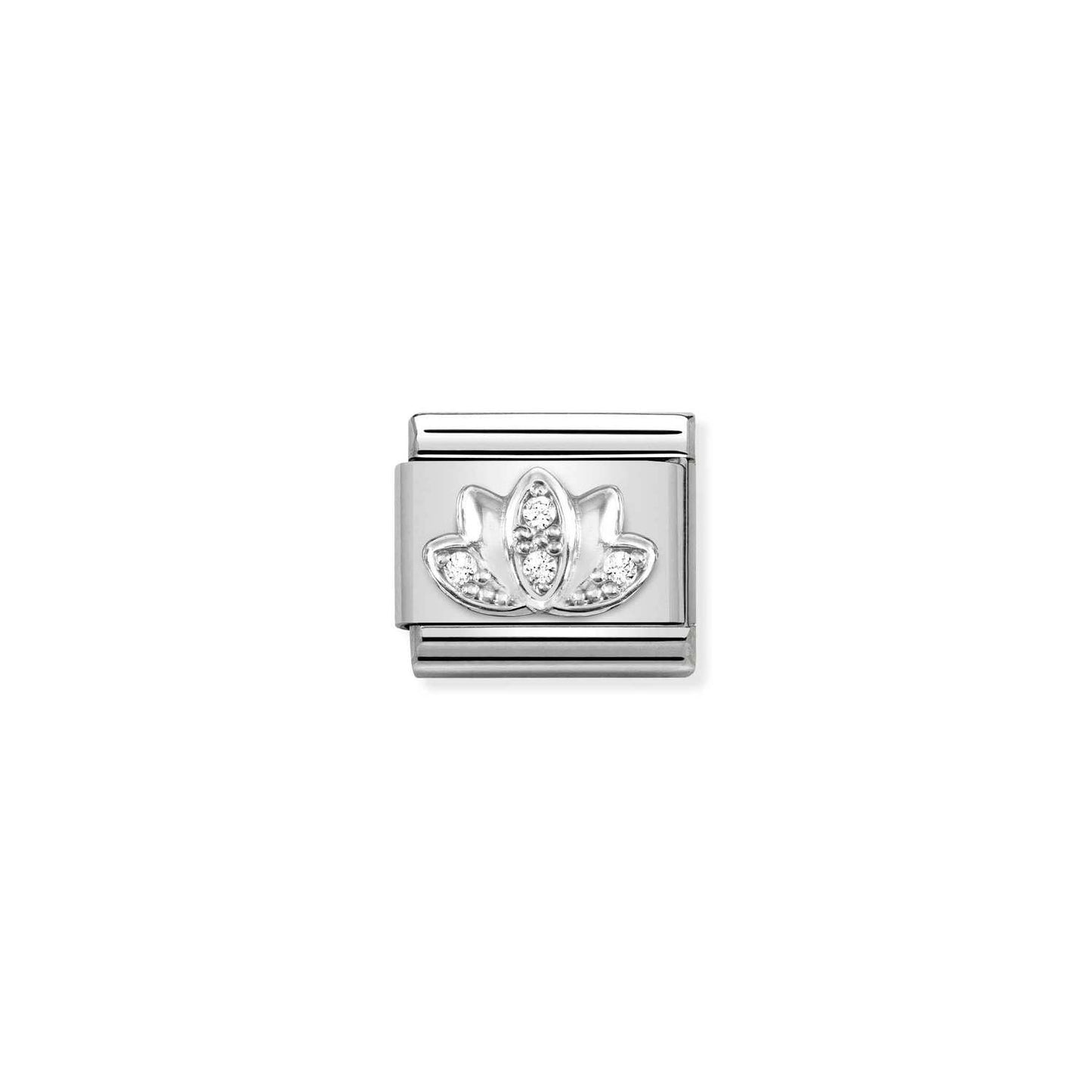 Nomination Classic Link Lotus Flower with CZ