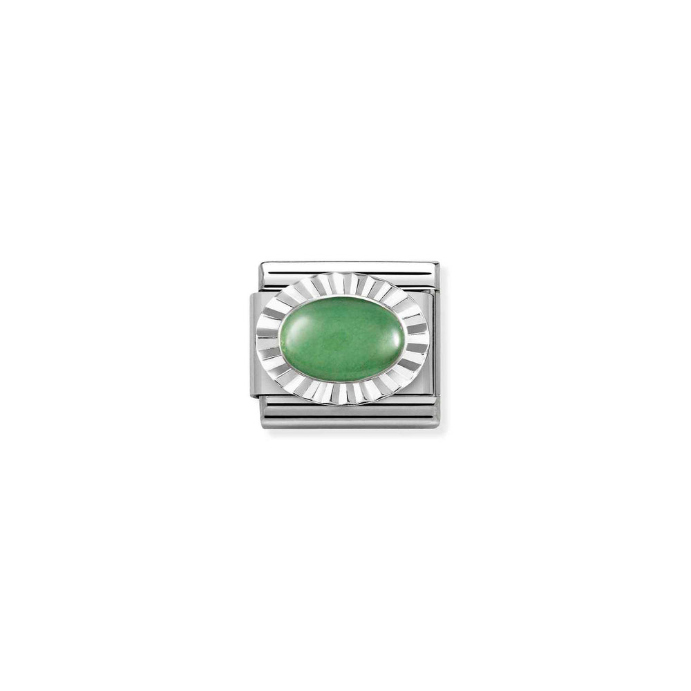 Nomination Classic Link with Oval Green Avventurina