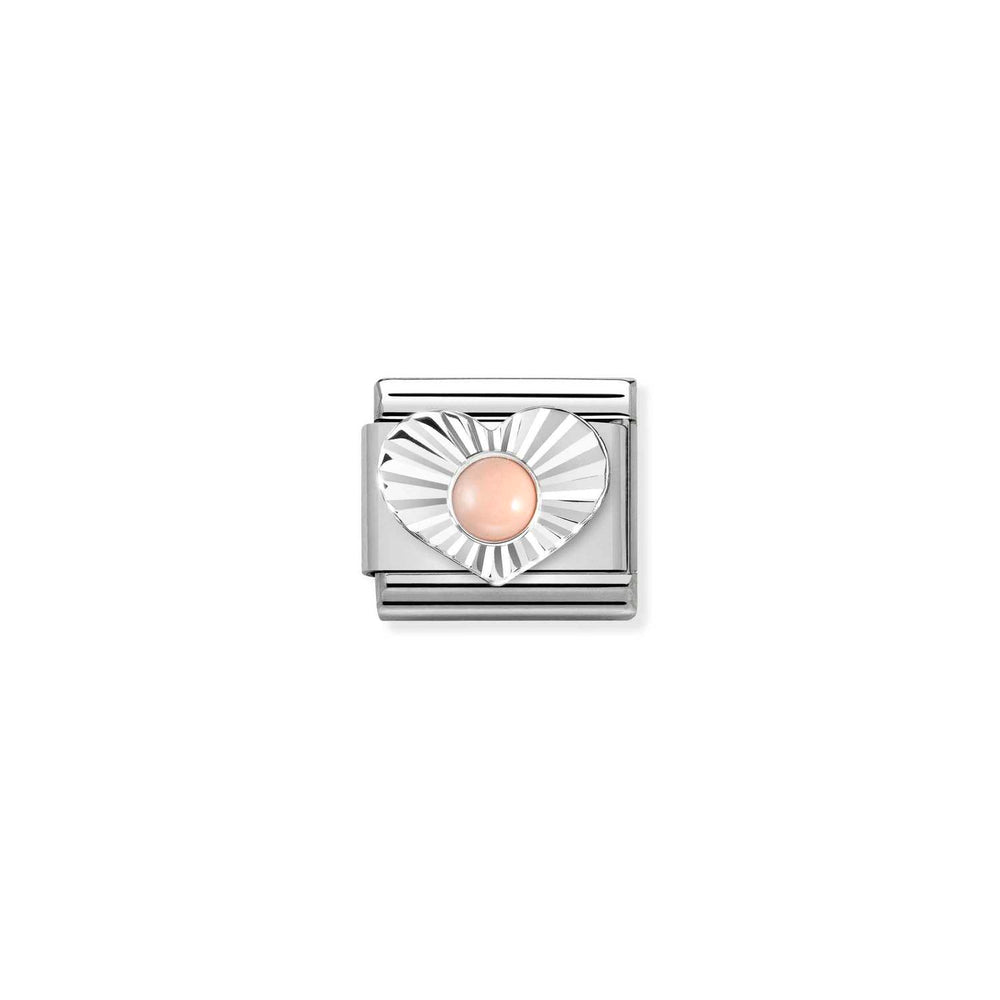 Nomination Classic Link with Pink Coral Heart