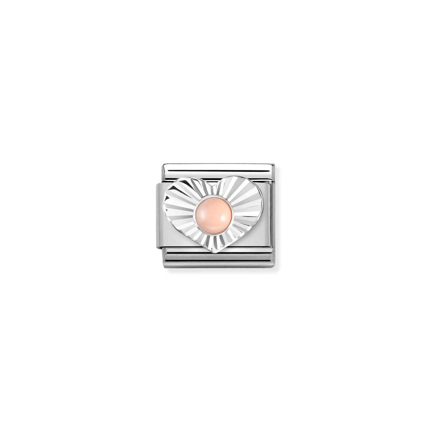 Nomination Classic Link with Pink Coral Heart