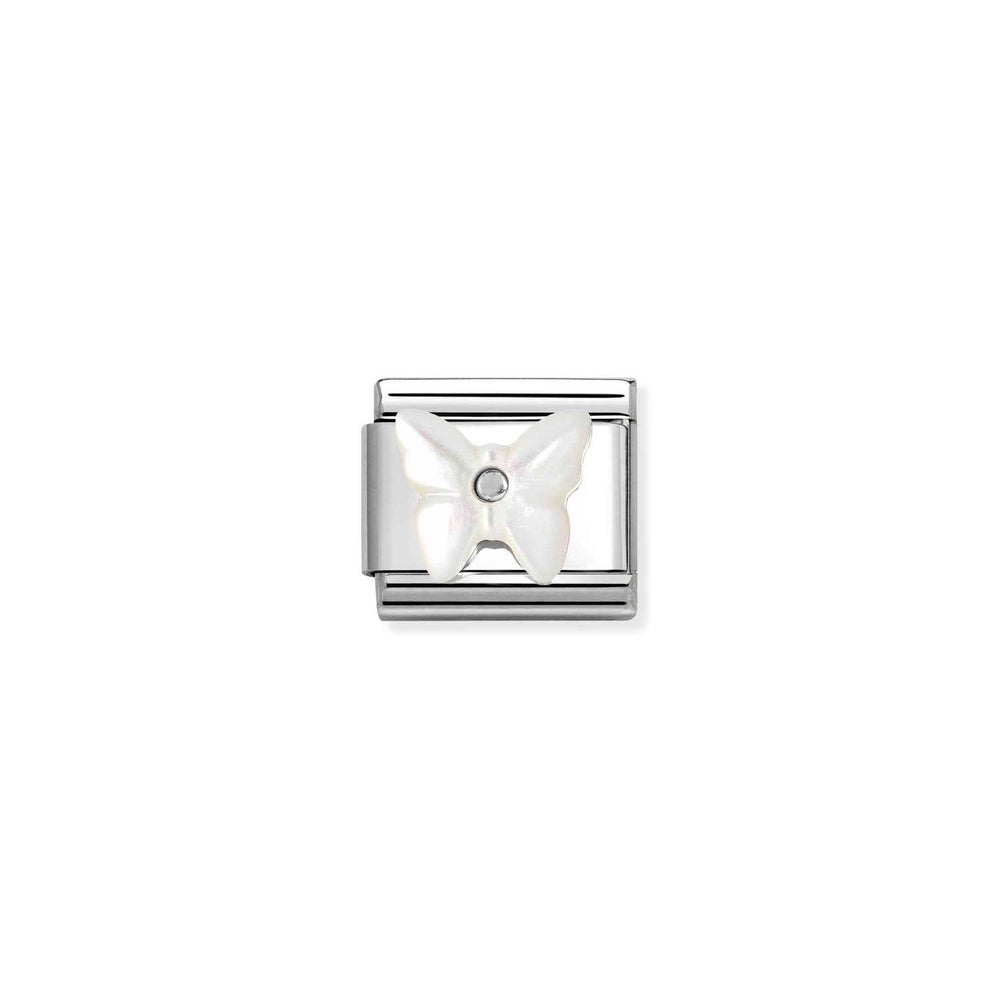 Nomination Classic Link Butterfly White Mother of Pearl