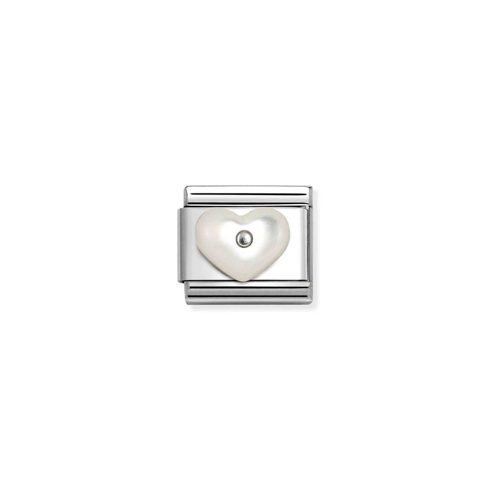 Nomination Classic Link Heart White Mother of Pearl
