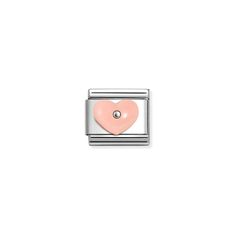 Nomination Classic Link Heart Pink Synthetic Stone