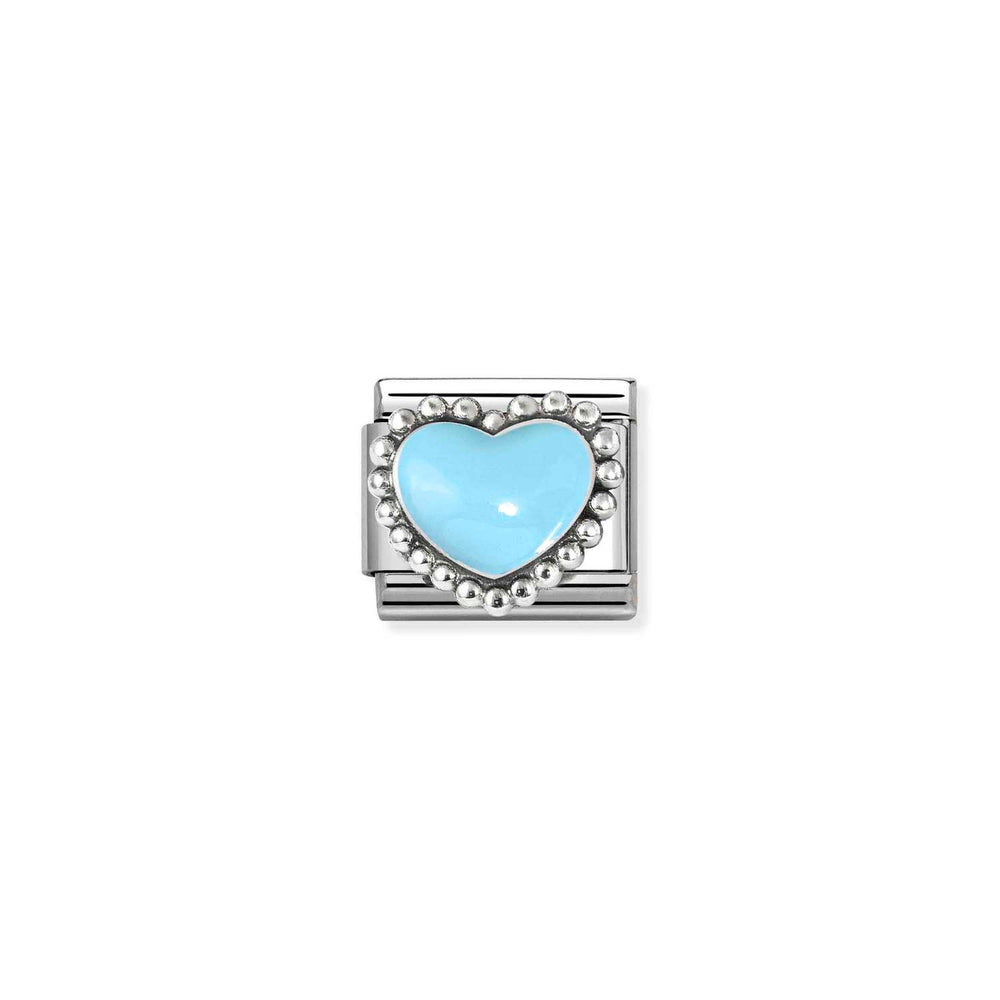 Nomination Classic Link Pastel Blue Heart