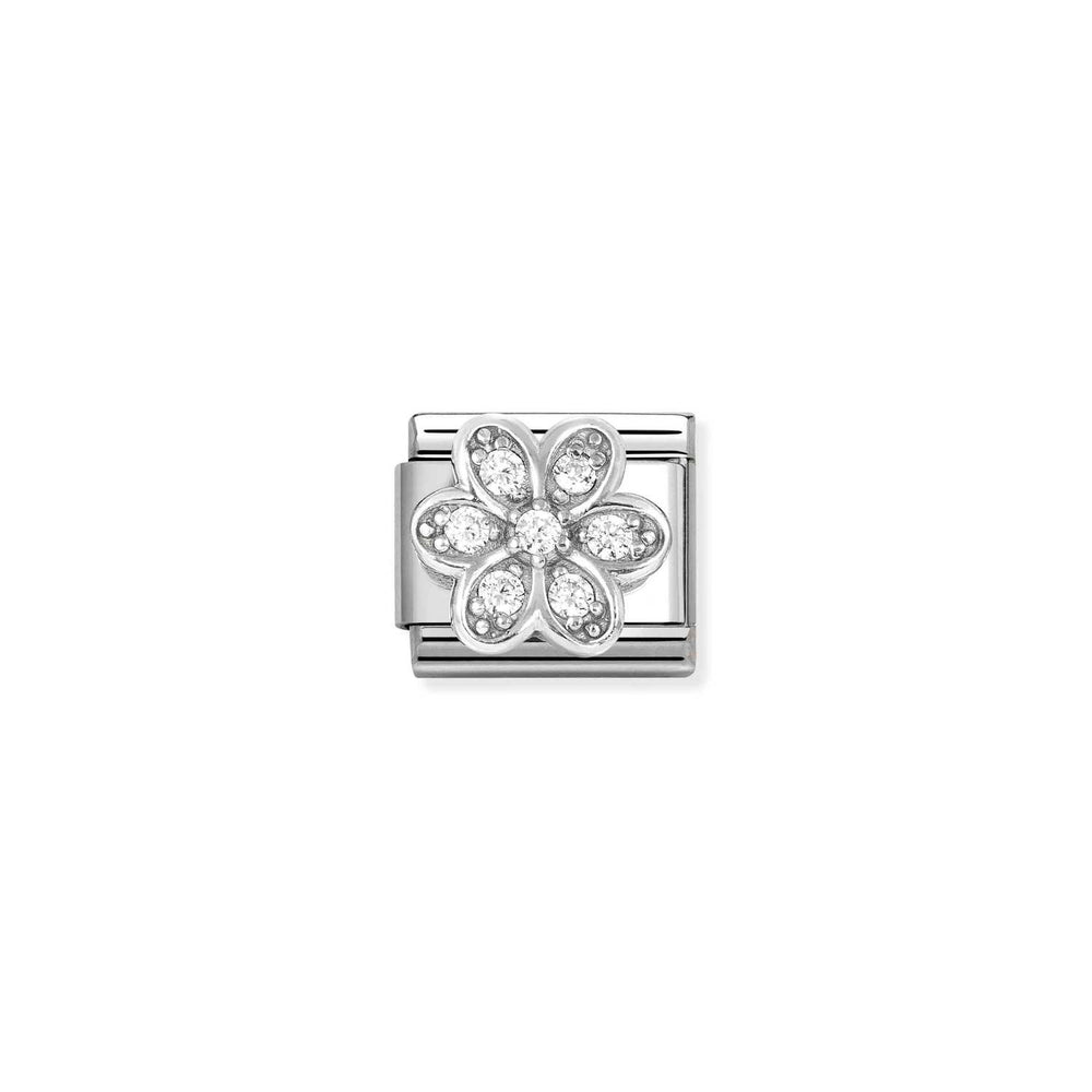 Nomination Classic Link Daisy with White CZ
