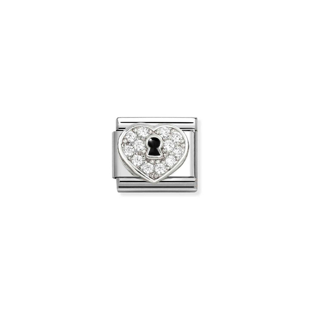 Nomination Classic Link CZ Heart with Key Hole