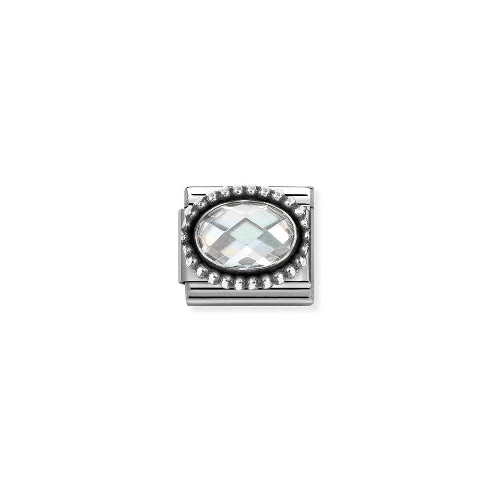 Nomination Classic Link White CZ Beaded Setting