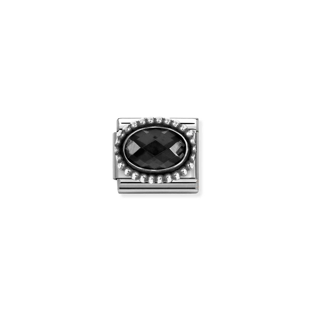 Nomination Classic Link Black CZ Beaded Setting