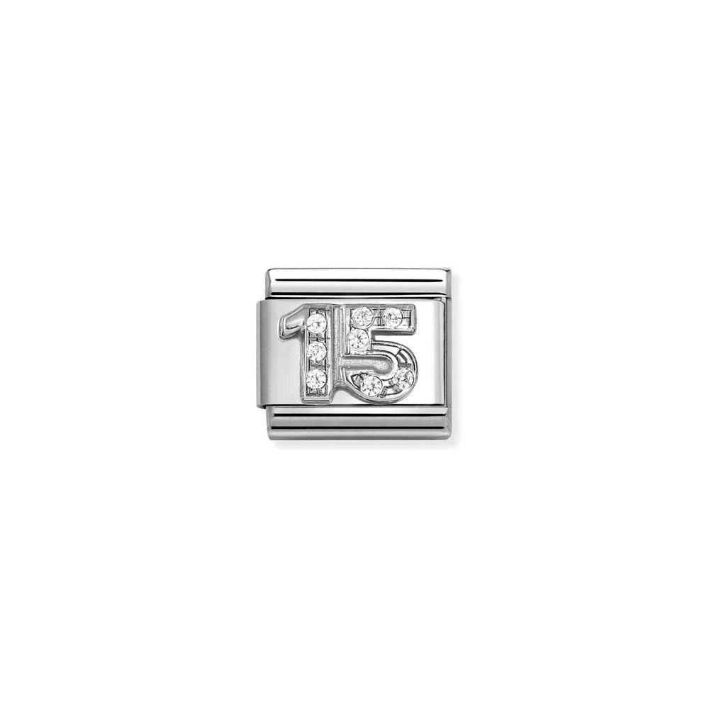 Nomination Classic Silvershine Silver Cubic Zirconia 15 Charm