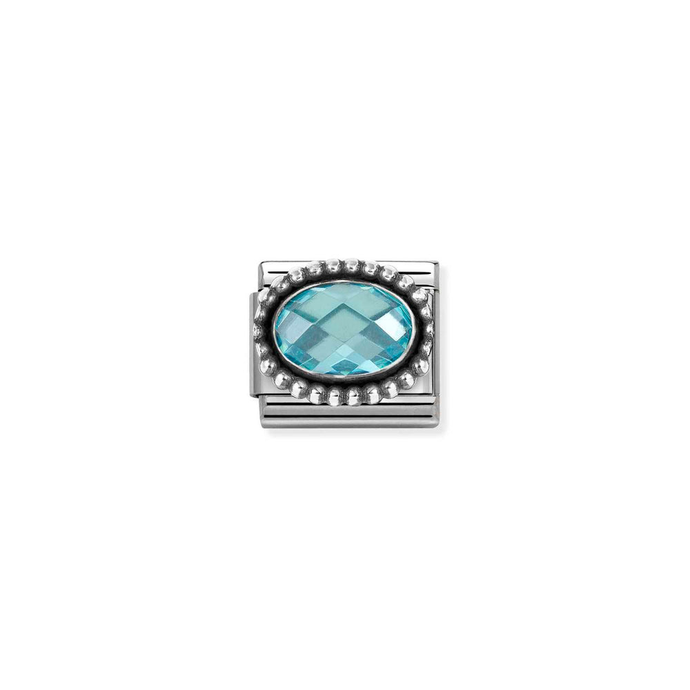 Nomination Classic Link Light Blue CZ Beaded Setting