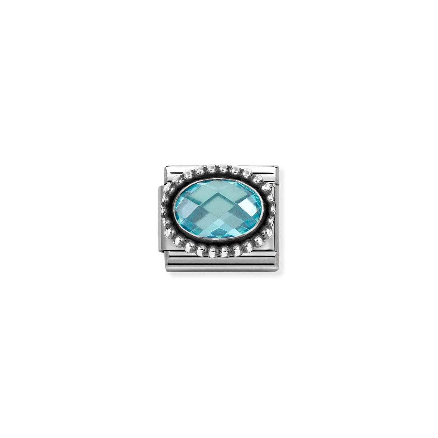 Nomination Classic Link Light Blue CZ Beaded Setting