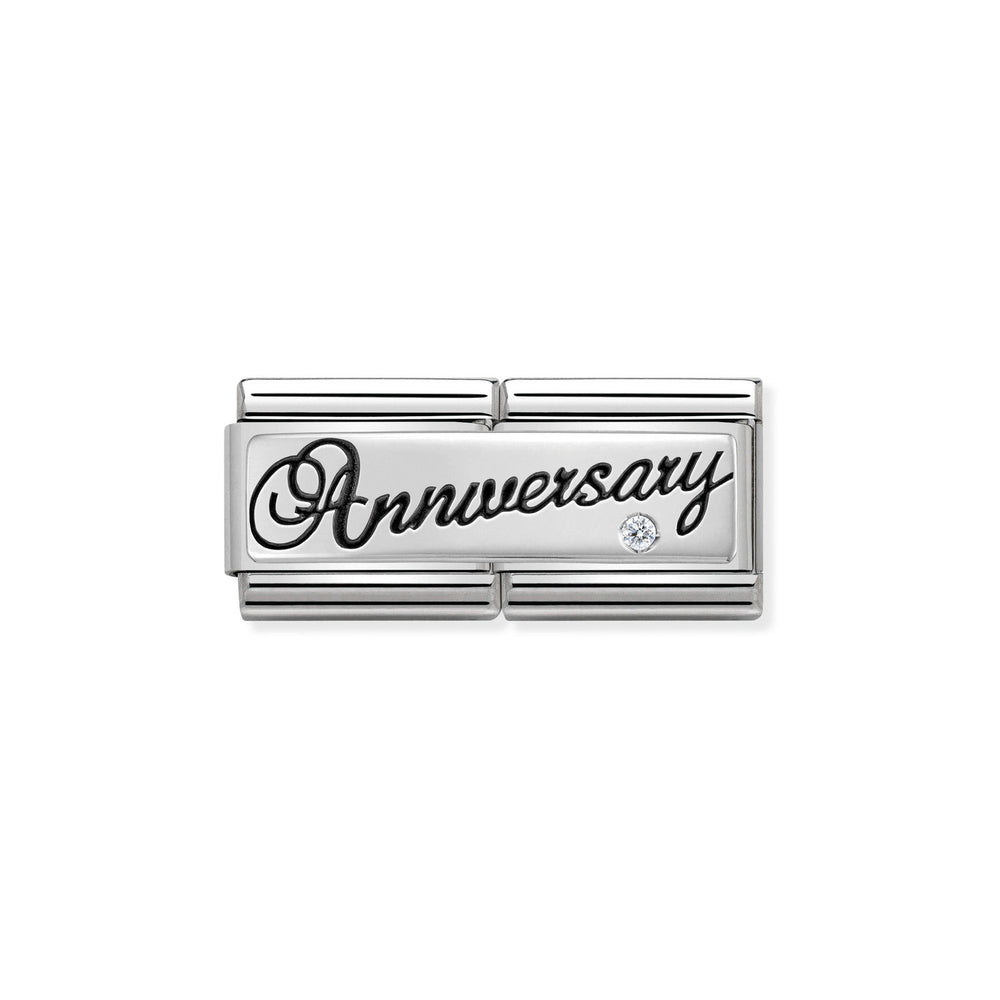 Nomination Double Link ANNIVERSARY with CZ