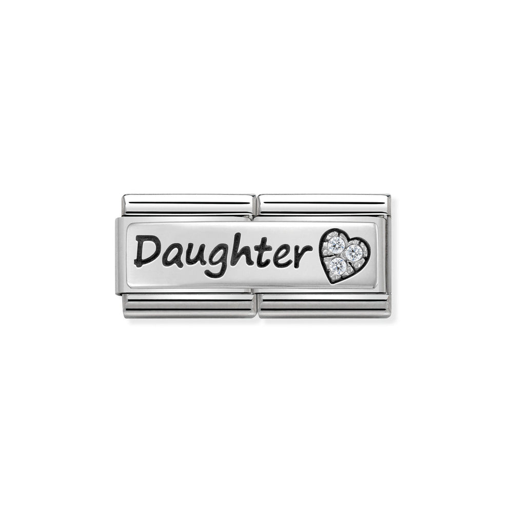 Nomination Double Link DAUGHTER with CZ