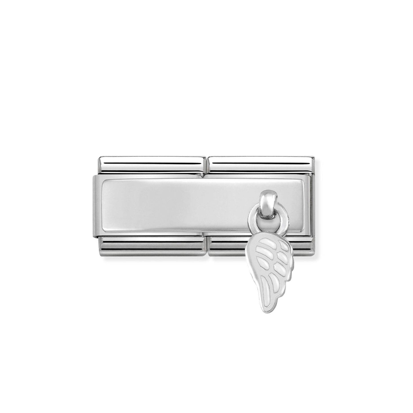Nomination Double Link White Wing Pendant