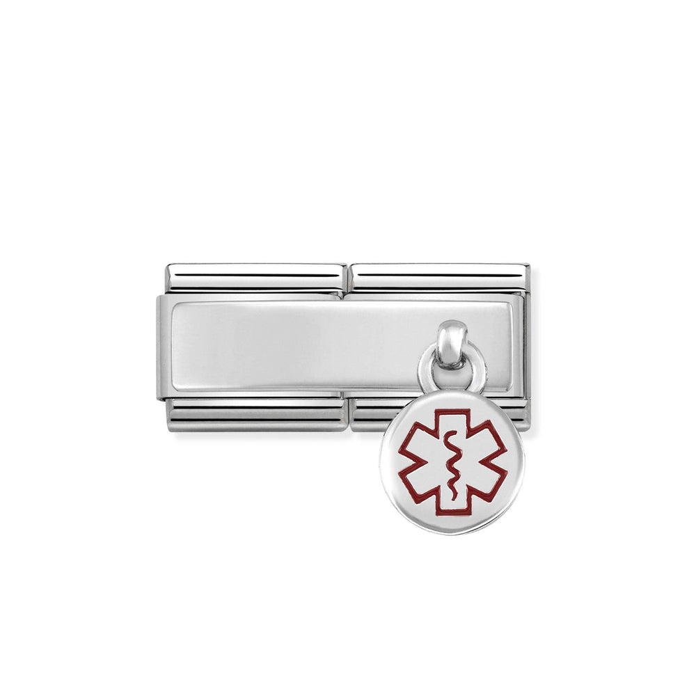 Nomination Engravable Double Link with Medical Tag Charm