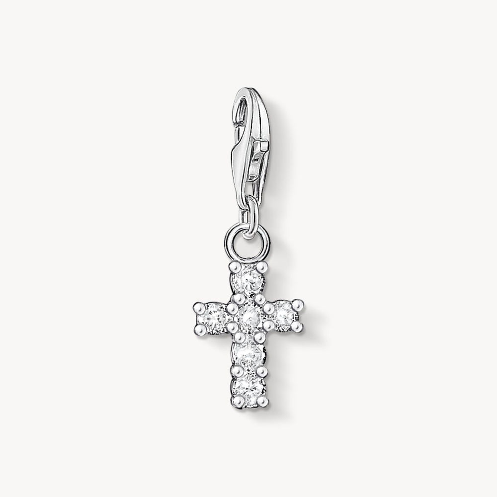 Thomas Sabo White Cz Cross Charm