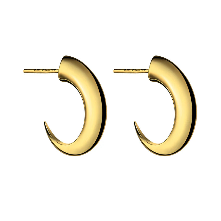 Shaun Leane Talon Cat Claw Medium Hoop Earrings - Yellow Gold Vermeil