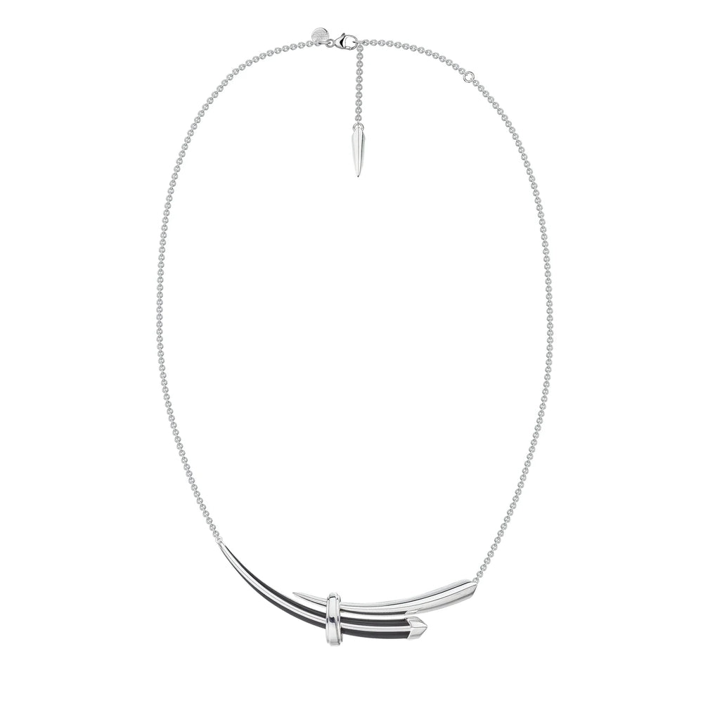 
                      
                        Shaun Leane Sabre Deco Horizontal Necklace - Silver & Black Ceramic
                      
                    