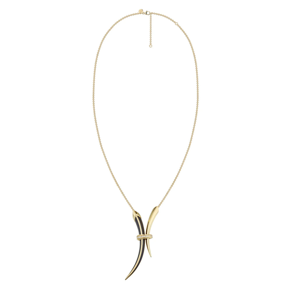 
                      
                        Shaun Leane Sabre Deco Necklace - Yellow Gold Vermeil, Black Ceramic & Diamond
                      
                    