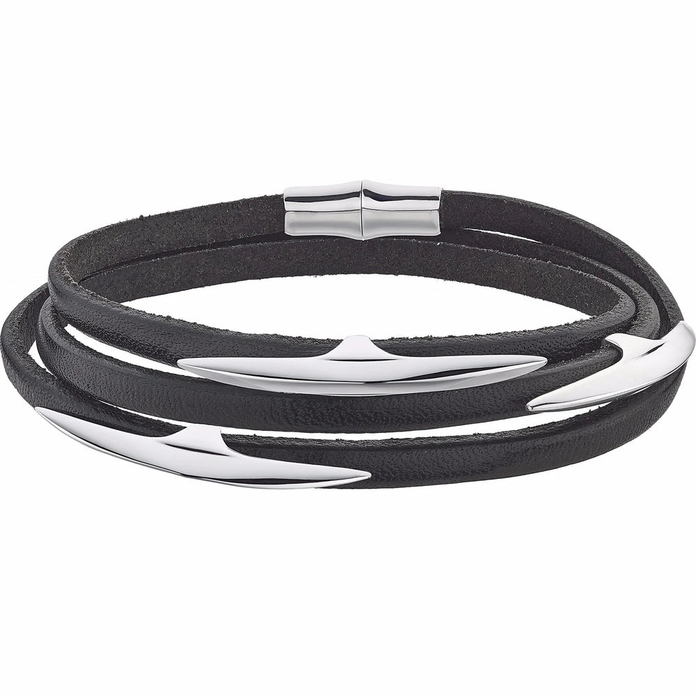 Shaun Leane Arc Multi Wrap Bracelet - Leather & Silver