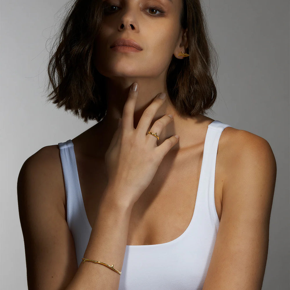 
                      
                        Shaun Leane Rose Thorn Bangle - Yellow Gold Vermeil
                      
                    