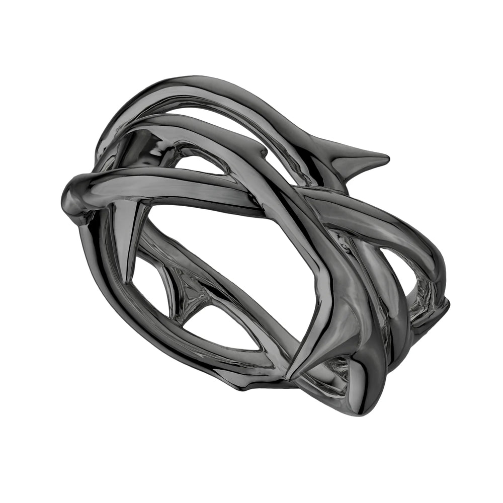 
                      
                        Shaun Leane Rose Thorn Triple Band Ring - Silver Black Rhodium
                      
                    
