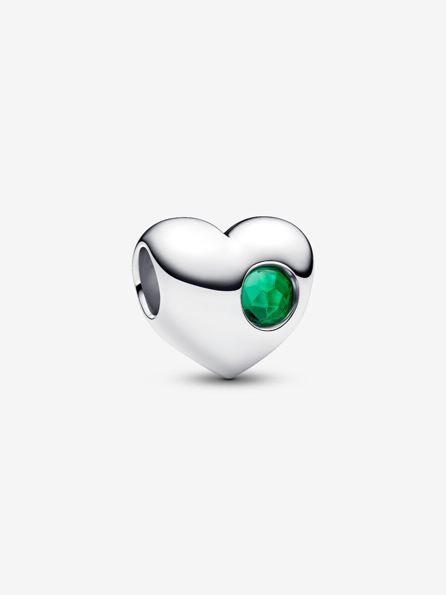 Pandora Engravable May Birthstone Heart Charm