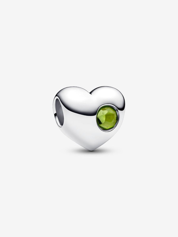 Pandora Engravable August Birthstone Heart Charm
