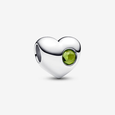 Pandora Engravable August Birthstone Heart Charm