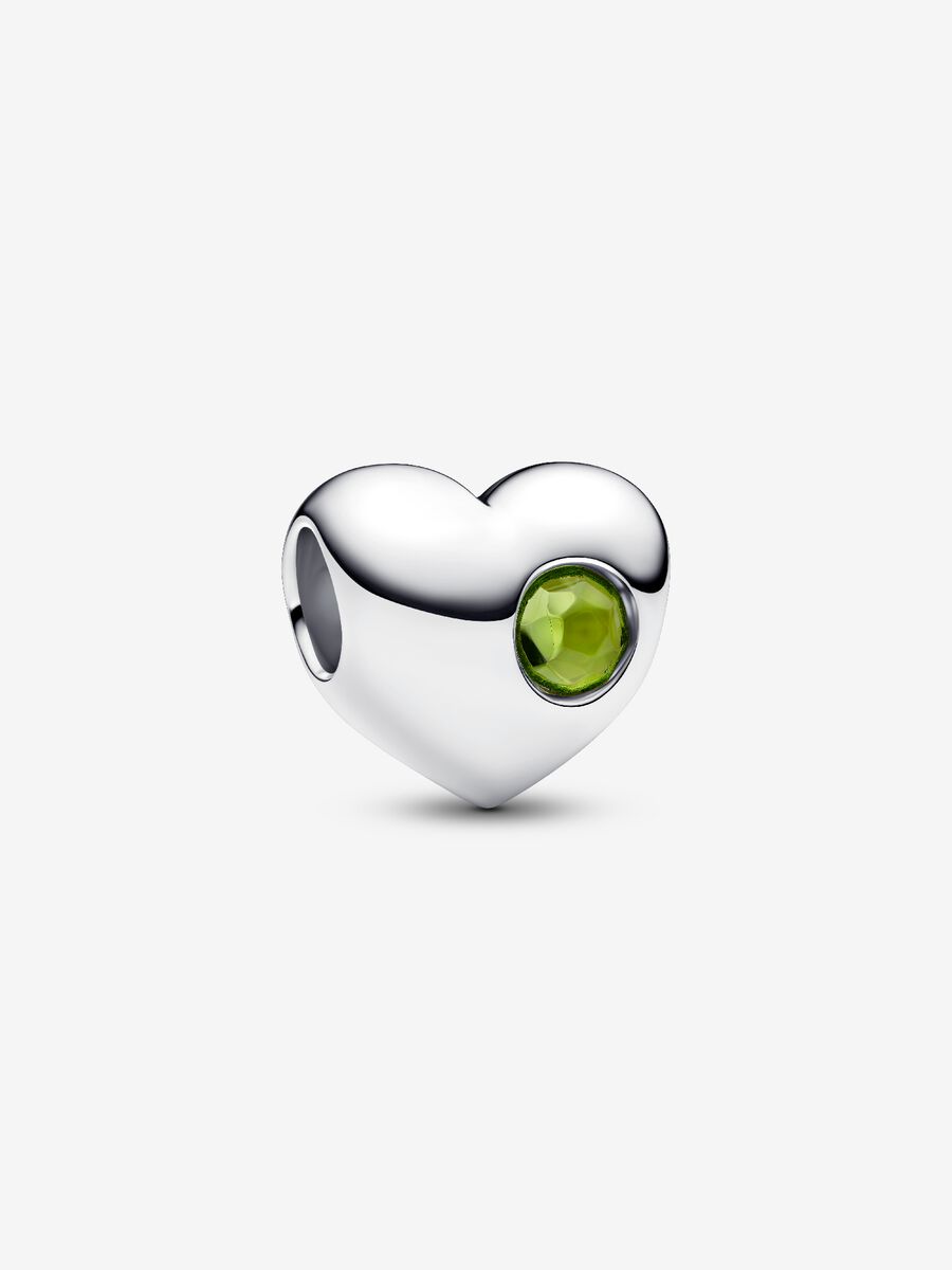 Pandora Engravable August Birthstone Heart Charm