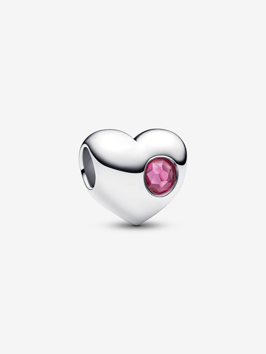 Pandora Engravable October Birthstone Heart Charm