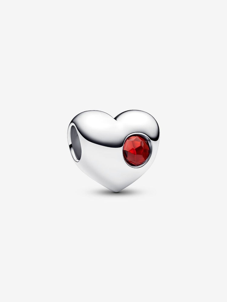 Pandora Engravable January Birthstone Heart Charm