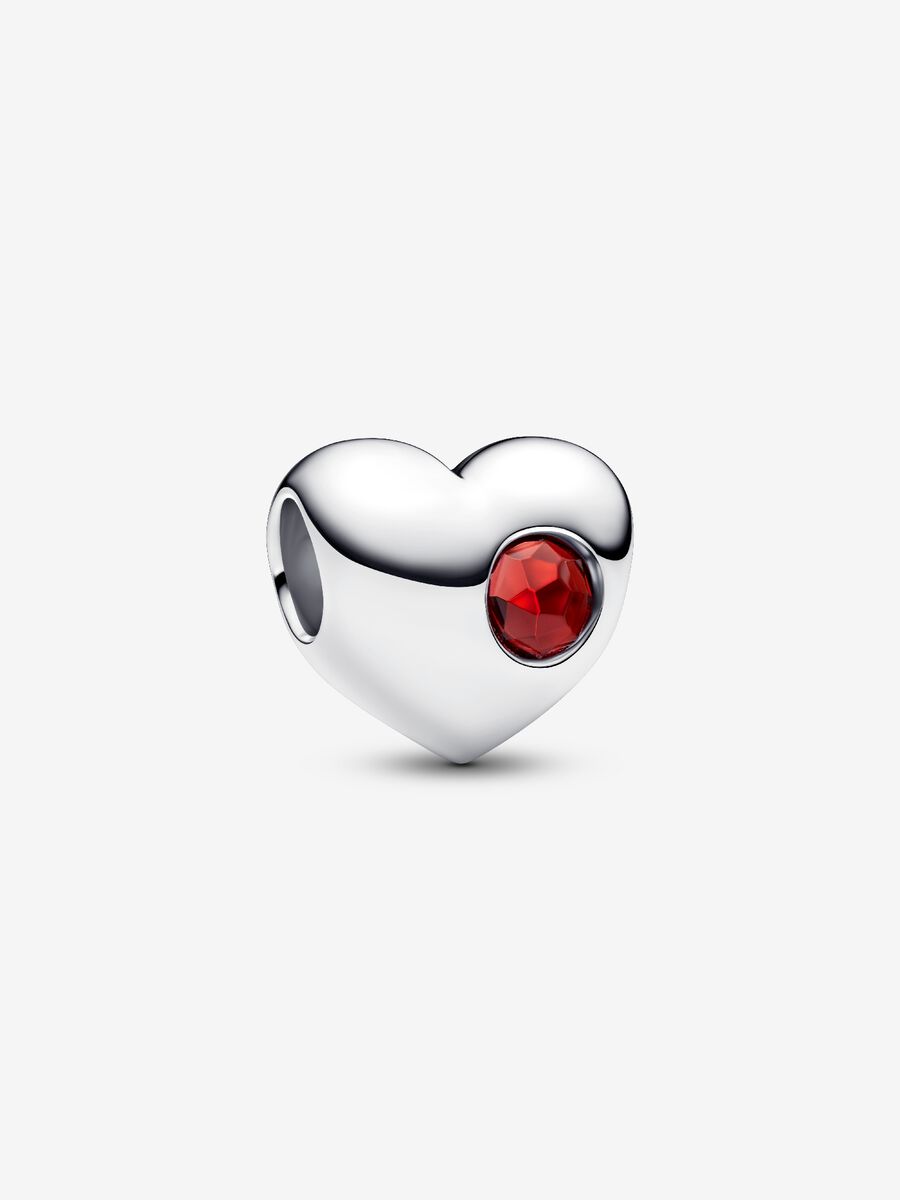 Pandora Engravable January Birthstone Heart Charm