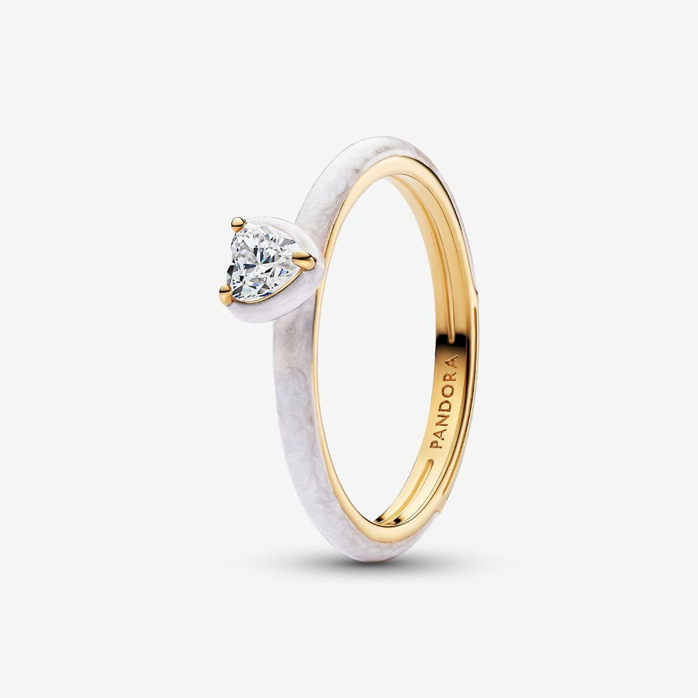 Pandora ME White Chakra Heart Ring