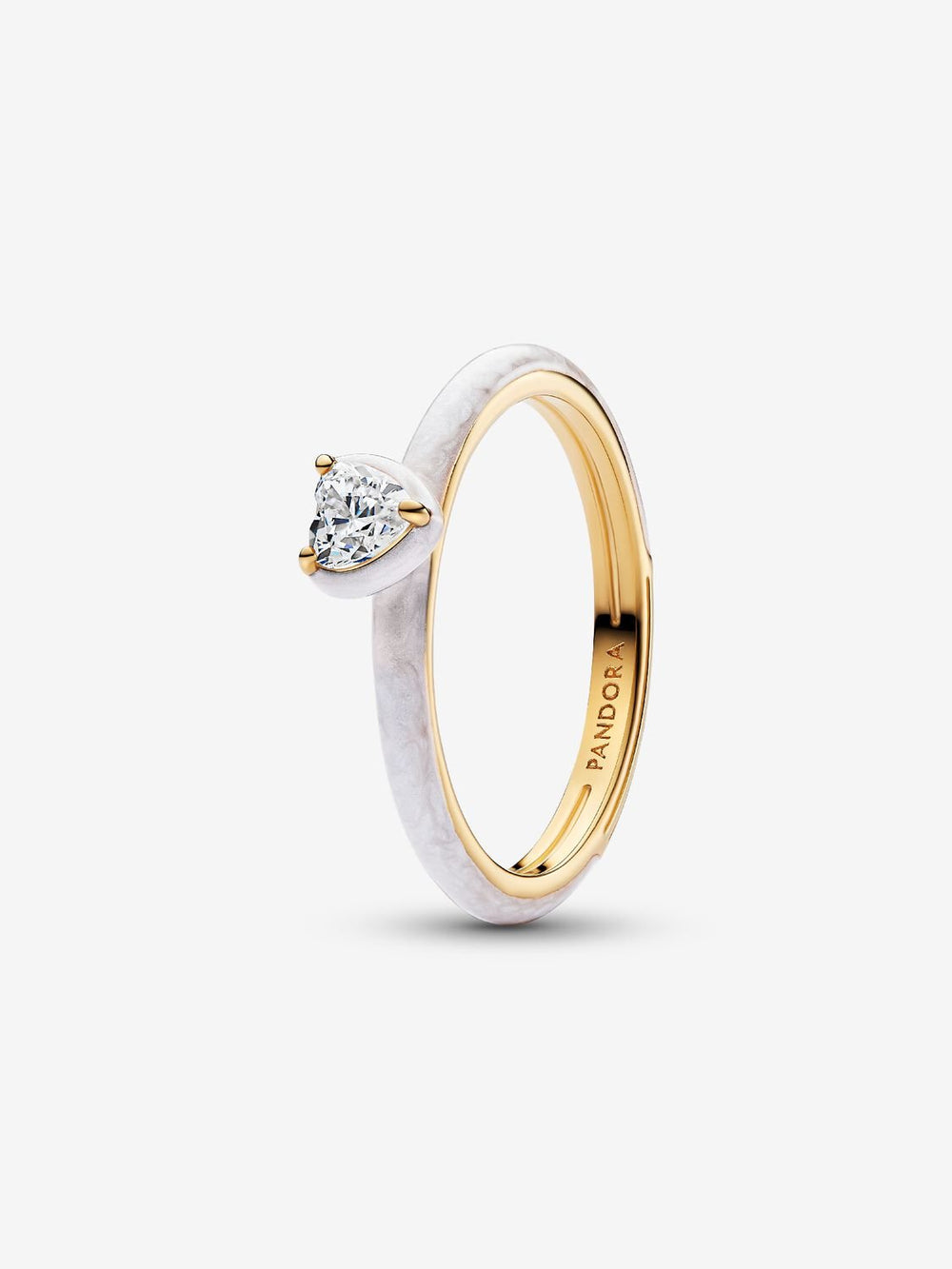 Pandora ME White Chakra Heart Ring