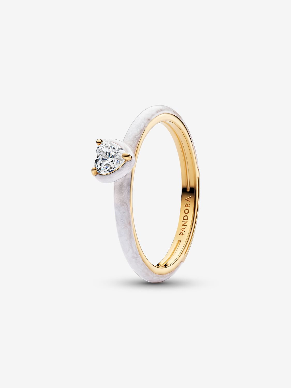 Pandora ME White Chakra Heart Ring