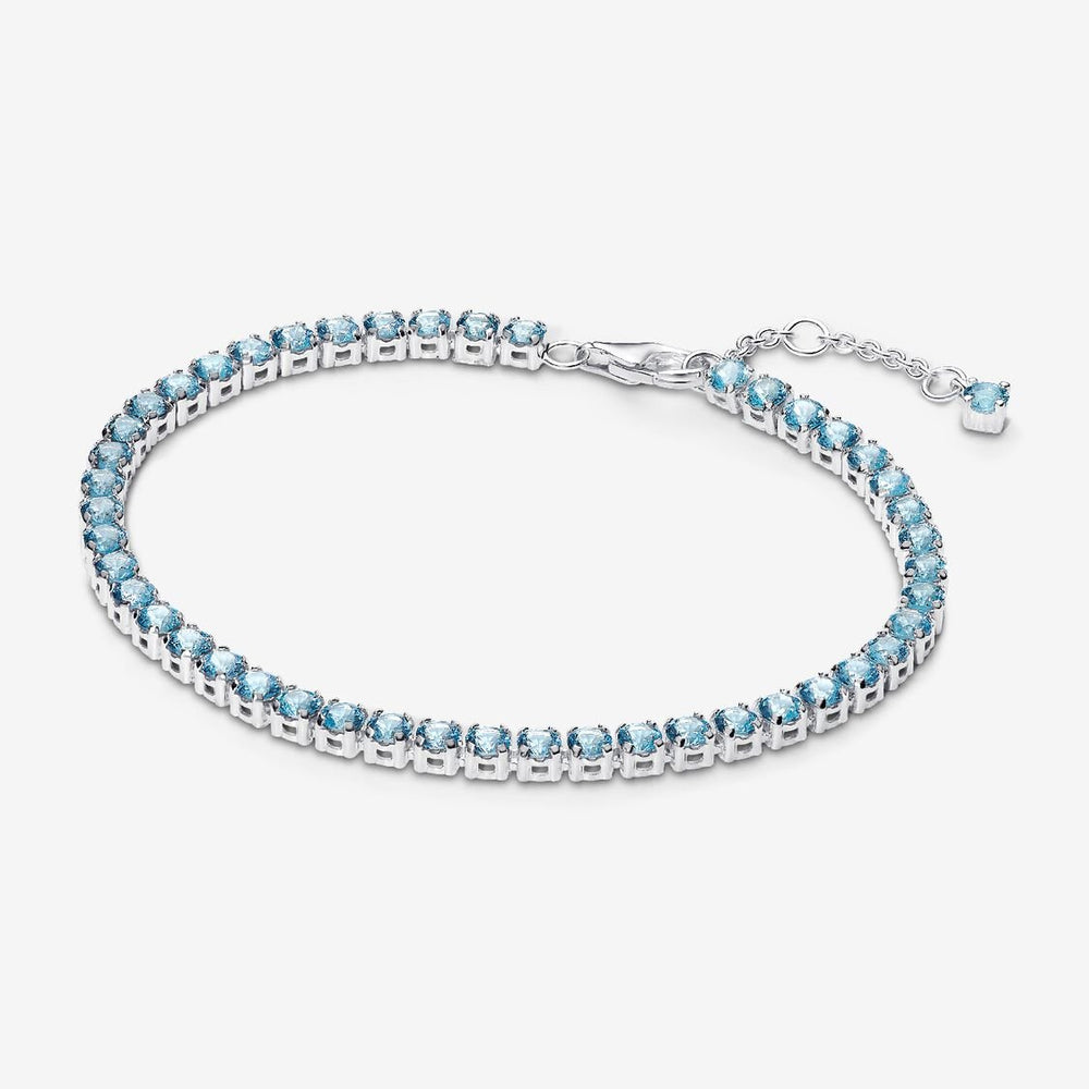 Pandora Sparkling Light Blue Tennis Bracelet