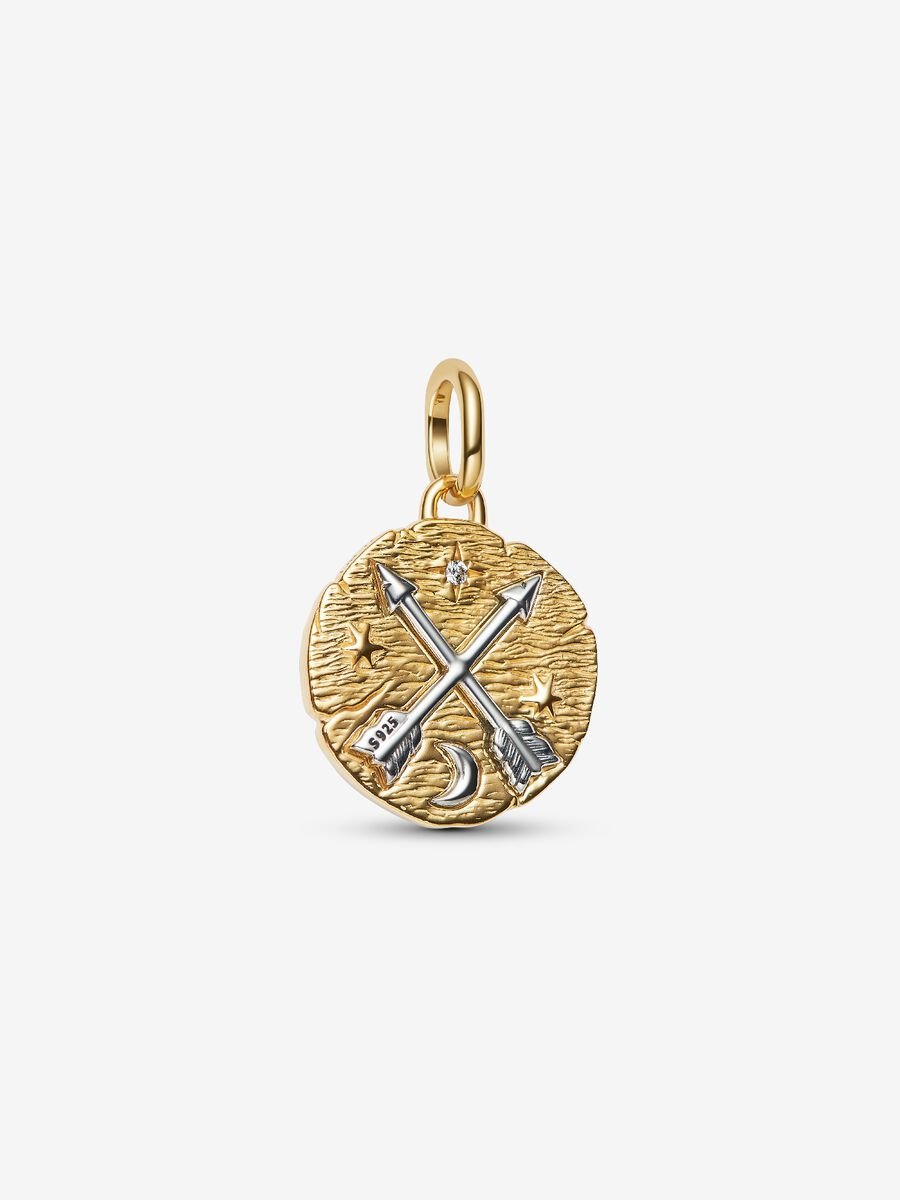 Pandora Crossing Arrows Medallion Charm