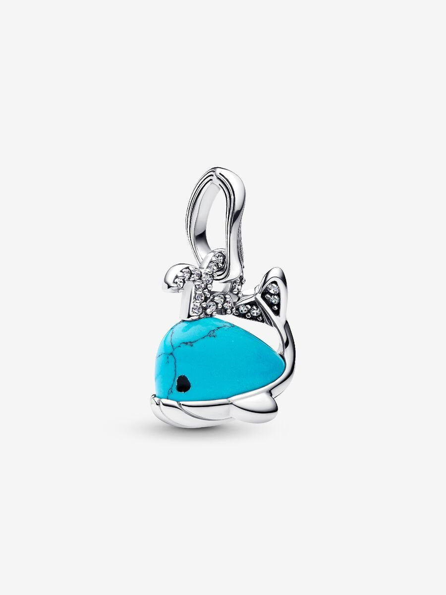 Pandora Turquoise-coloured Whale Dangle Charm