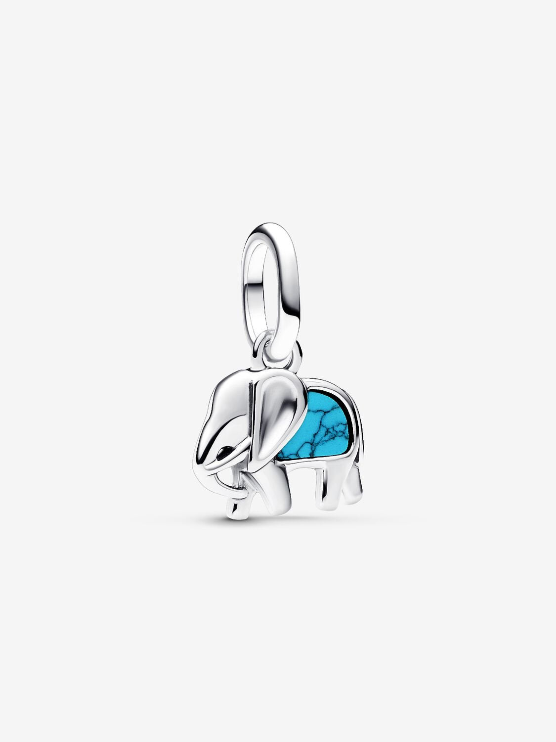 Pandora Turquoise-coloured Elephant Mini Dangle Charm