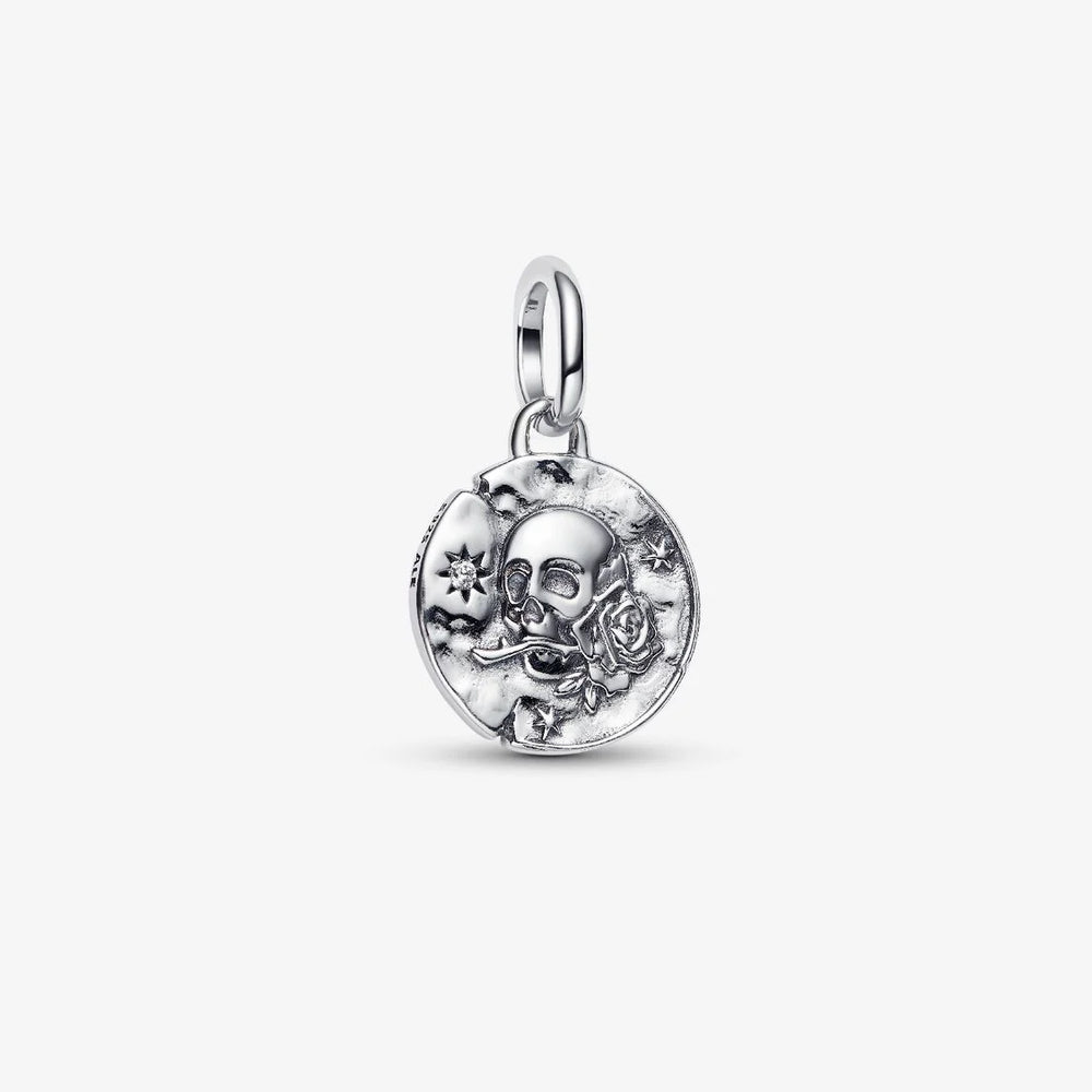 Pandora Skull Medallion Charm Sterling Silver