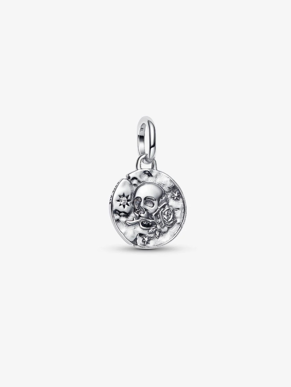Pandora Skull Medallion Charm Sterling Silver